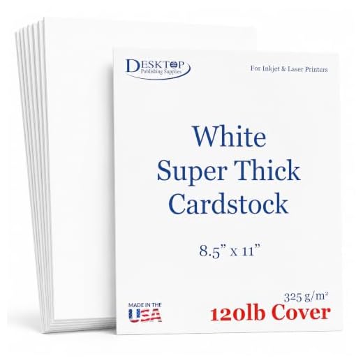 120lb Cover Thick Cardstock Paper - Plain Heavy Bright White Stock - 8.5" x 11" - Inkjet/Laser Printer Compatible (50 Sheets)