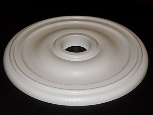 Henta Plano I Ceiling Medallion Paintable Abs Plastic (White, 23 Inches Diameter) #TOP3