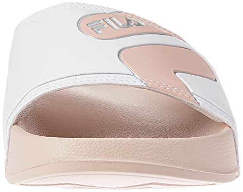 Chinelo F-Beach, Fila, Feminino, Rosa Claro/Branco, 38