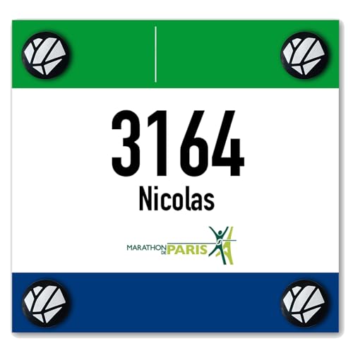 Shapeheart Magnetic Race Number Holder Pinless Running Number No more pin holes Adult Unisex Universal Running trail Black/White