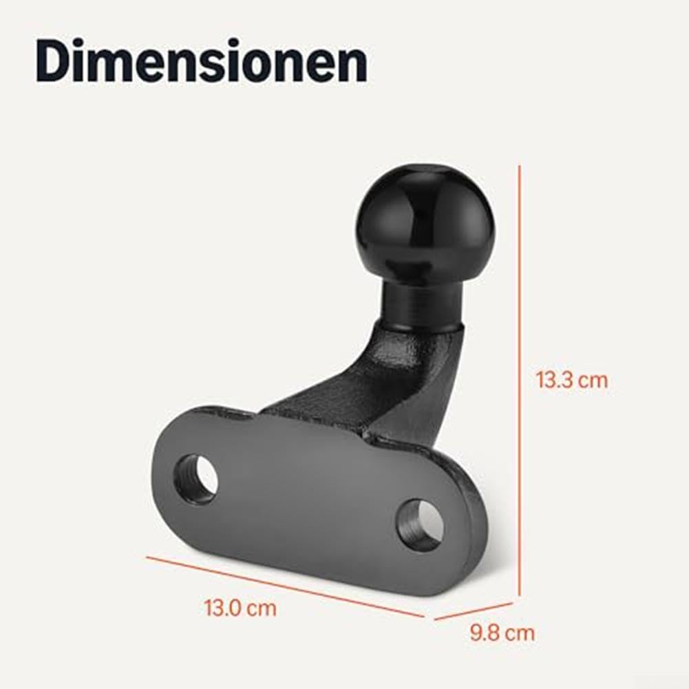 Gancio Traino per sfera 50mm Acciaio 3. per 5t Gancio Traino(black)
