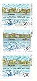  1 Lot de 3 Timbres Neufs de Collection de 1996. 1 de France (N’ 3003), 1 de Monaco et 1 d’ Italie. Émission Commune : Ramoge, Bateau
