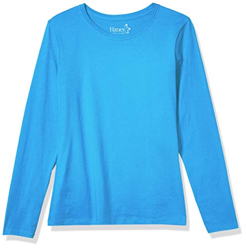 Hanes Women's Long Sleeve Tee, Deep Dive, Medium