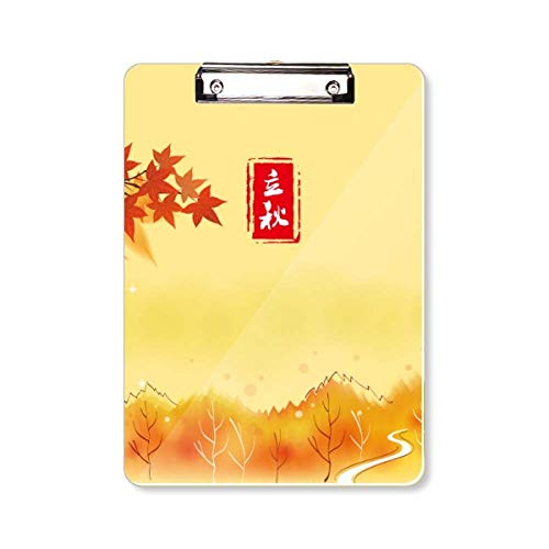 Porte-bloc A4 anti feuilles volantes design poétique début automne