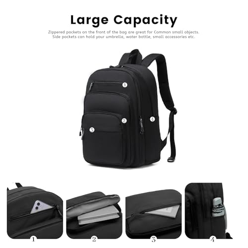 Image of Lanola School Bookbag Business Travel Laptop Backpack, Fits 15.6 Inch Laptop Bag