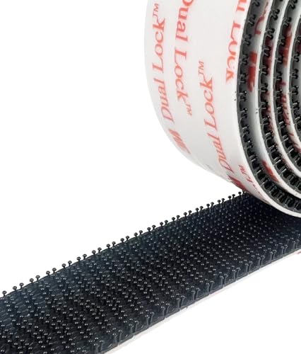 Image of Reclosable Fastener SJ3550 /TB3550 Type 250 (Black, 1 in x 6 ft), Strong Hold, Waterproof, Reusable Fastener for Indoor & Outdoor Use