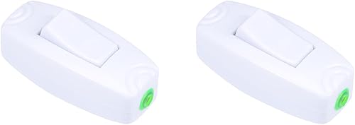 Interruptor de cable en línea AC 250V 16A Interruptor de control basculante de encendidoapagado, para lámpara, iluminación de escritorio - 2.7 x 1.1