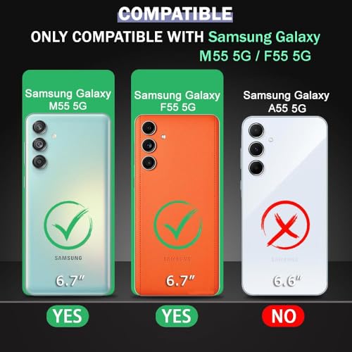 Image of REALCASE Silicone Samsung M55 / F55 5G Back Cover Case, Scratch Resistant Protective Crystal Clear Transparent Shock Proof Bumper Back Cover Case for Samsung Galaxy M55 / F55 5G