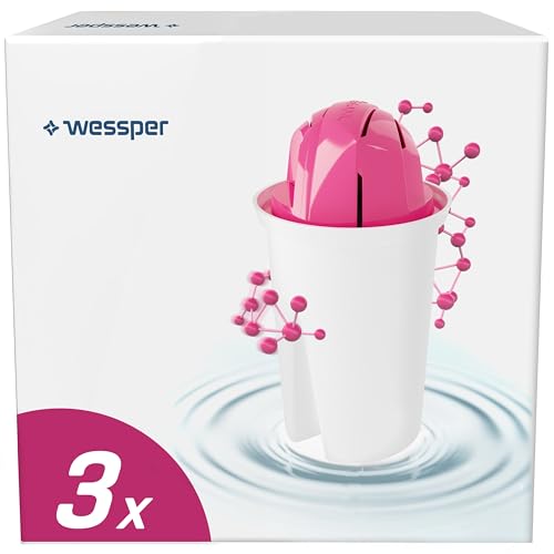 Wessper Wasserfilter Kartuschen, Magnesium Filter Kartusche für Wasser Kanne, Kompatibel Mit Brita Classic, Dafi Classic, Pearlco Classic, Bpa Frei - 3er Pack