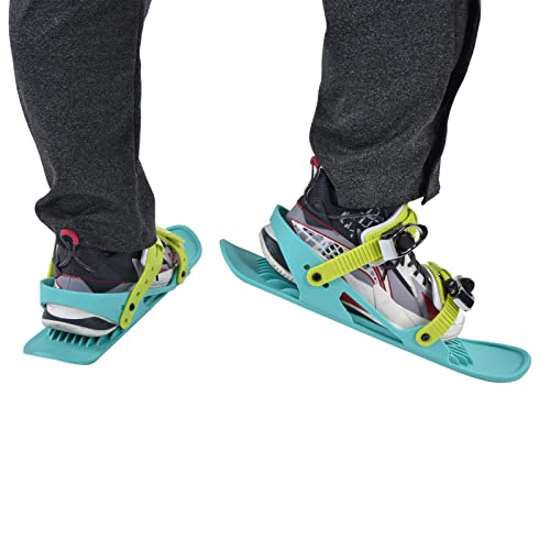 Patins de ski réglables nylon vert avec fixations faciles 1 paire