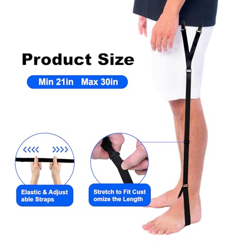 Image of EGGBOY 2Pairs Shirt Stays for Men,Adjustable Elastic Shirt Garter /Tucker for Men&Women,Footloop /Y Style,with Locking Clamps