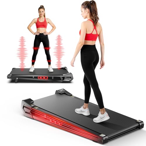 Image of FUNRAY Under Desk Vibration Walking Pad - 3 in 1 Vibration Plate Treadmill with Remote Control, Quiet Brushless with 5% Manual Incline, Portable for Home Office