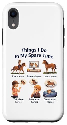Things I Do In My Spare Time Ride A Horse Funny Horses �X�}�z�P�[�X iPhone XR �p