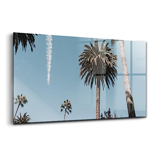Wallart peinture sur verre Palms 120x60cm décoration grand format salon moderne coloré