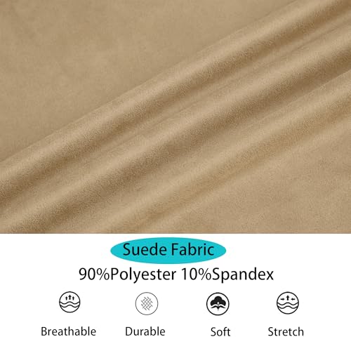 Alex Vando Mens Suede Shirt Jackets Long Sleeve Two Pockets Snap Casual Button Down Shirts