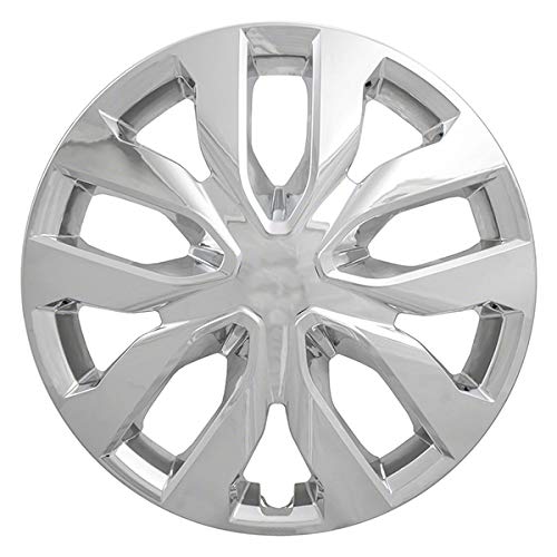 Fuel Rider 17 inch Chrome ABS Hubcap Wheel Covers Compatible with 2014-2020 Nissan Rogue (Set of 4) Wheelcovers for 17 inch Standard Steel Wheels- Auto Tire Cover Replacement Exterior Cap Cover