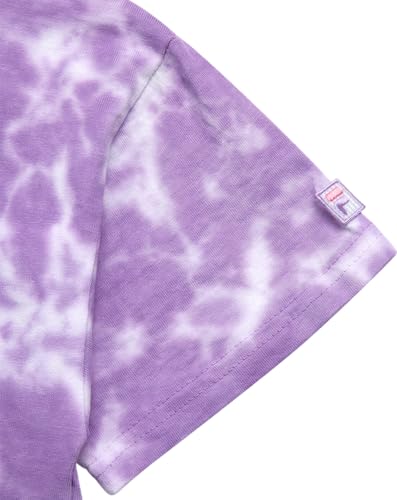 Fila Girls Short Sleeve Crop Top - Tie-Dye Crewneck Cute Summer Top and Graphic Shirts for Girls with Front Tie (Sizes: 7-16)4