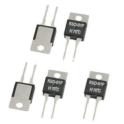 5pcs KSD-01F NC Normal Closed 100C-130C 105/110/115/120/125C Celsius TO-220 Temperature Switch Controllor Thermostat 250V - (Color: 120C)
