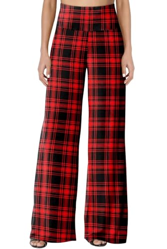 JZC Women's Palazzo Lounge Pants Stretchy Wide Leg Casual Pants Comfy High Waist Flowy Pants S-3XL