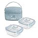 Miniland 89248 Pack-2-Go Hermifresh Borsa Isotermica con Due Contenitori Ermetici, Blu