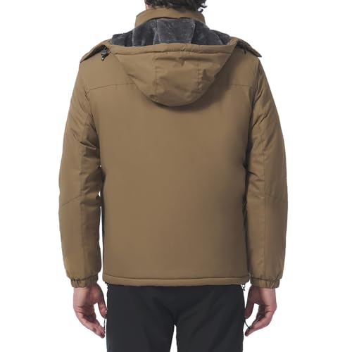 Image of Mens Winter Coats Ski Snowboard Jacket Down Waterproof Coat | Warm Jacket, Insulated Jacket, Cold Weather Jacket, Heavy Jackets, Winter Parka, Windproof Coat, Hiking, Camping, Working