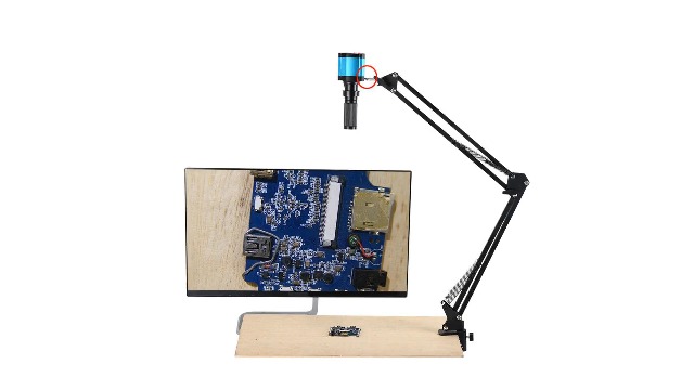 HCHL Microscoop Accessoires USB HDMI Digitale Video Microscoop Camera 48mp 4k Set 180x 130x C Mount Monoculaire Microscoop Universeel Kleur 38mp Kleine Basis