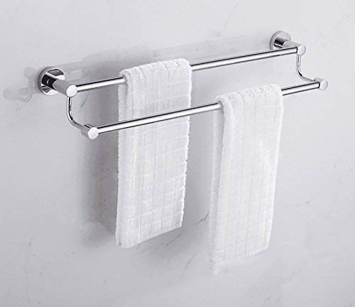 Preisvergleich Produktbild Hlluya Handtuchhalter Edelstahl Double bar Bad Handtuch hängen im Badezimmer Handtuchhalter Handtuchhalter 45 cm 55 cm 80 cm, Edelstahl, 2-polig, gelocht, 550 * 130 mm