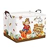 Clastyle pumpkin turkey gift basket large maple leaf scarecrow cart fall basket farm harvest storage bin for clothes toy book  urban country home decor