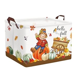 Clastylepumpkinturkeygiftbasketlargemapleleafscarecrowcartfallbasketfarmharveststoragebinforclothestoybook Urban Country Home Decor Clastyle pumpkin turkey gift basket large maple leaf scarecrow cart fall basket farm harvest storage bin for clothes toy book urban country home decor