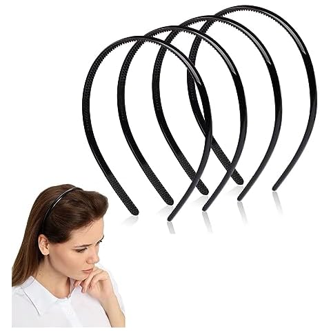 4Pcs Black Plastic Headbands by Gunwon Cover
