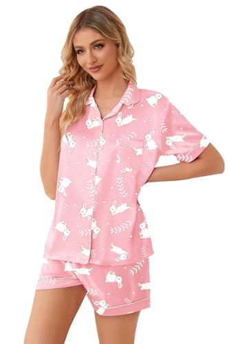 Image of Girls & Womens Satin Pajamas Set, Silk Button-Down Sleepwear 2 Piece Nightwear, 3 Years - Women XXL