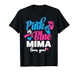 Photo Gallery pink or blue mima loves you gender reveal baby annuncio maglietta Photo Gallery pink or blue mima loves you gender reveal baby annuncio maglietta