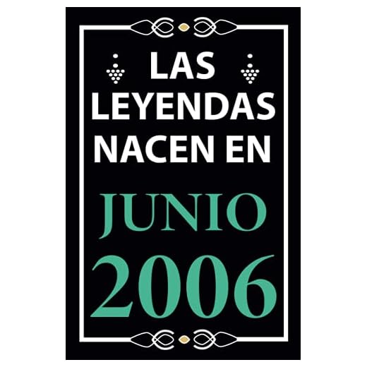 Las leyendas nacen en Junio 2006: Regalo de cumpleaños perfecto para niños y niñas de 15 años I Cita positiva , humor I Cuaderno , diario , libro de ... I Idea original para el 15 cumpleaños