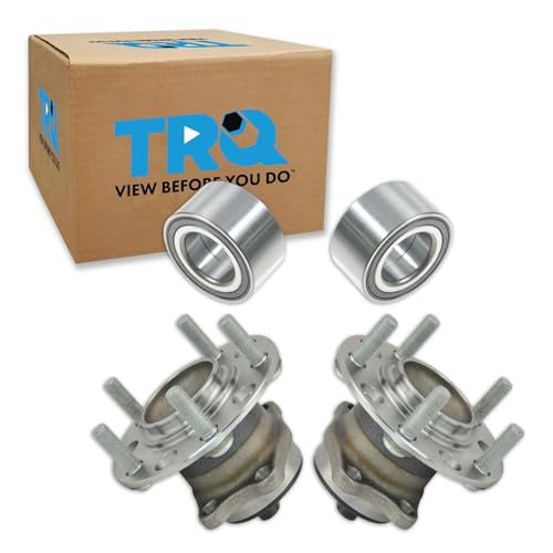 TRQ Front Rear Wheel Bearing & Hub Kit Compatible with 2007-2012 Dodge Caliber 2007-2017 Jeep Compass Patriot