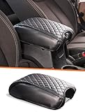 Savadicar Center Console Cover Compatible with 2011-2018 Jeep Wrangler JK JKU, Armrest Protector Pad for Enhanced Protection and Comfort, Interior Accessories, Carbon Fiber