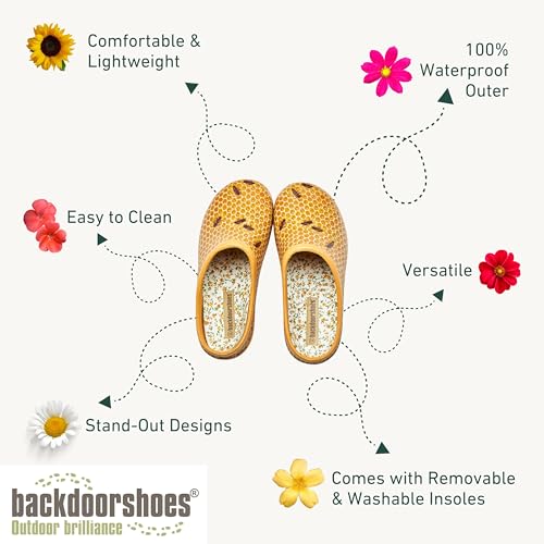 Image of Backdoorshoes Waterproof Premium Garden Clog Shoes for Women with Arch Support