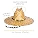 NESTANZA 6 Pack Straw Hats for Men, Bulk Wide Brim Lifeguard Sun Hats, Natural Seagrass