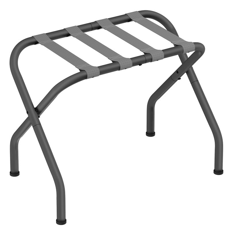 SONGMICS Luggage Rack for Guest Room, Suitcase Stand, Foldable Steel Frame, for Hotel, Bedroom, Holds up to 110 lb, 27.2 x 15 x 20.5 Inches, Slate Gray URLR001G01