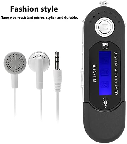 Dekaim MP3 Player, Portable Music MP3 USB Player With LCD Screen FM Radio Voice Recorder TF Card(Black)