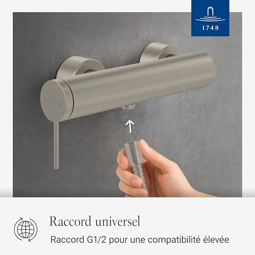 Mitigeur mécanique douche VILLEROY ET BOCH Loop & Friends Brushed Matt - vue 5