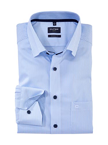 OLYMP Herren Businesshemd Langarm Luxor,Römer Streifen,modern fit,Under...
