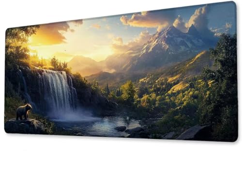 Tapis de souris de jeu pour bureau XXL glisse fluide de 3mm d'épaisseur