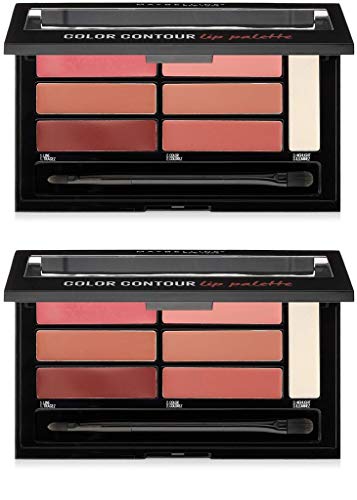 (2 Pack) Maybelline New York Lip Studio Color Contour Lip Palette, Blushed Bombshell, 0.17 Ounce