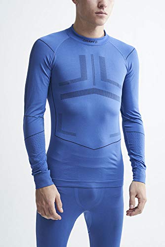 Craft Men's Active Intensity Long Sleeve Crew Neck Base Layer Shirt, Burst/Blaze, Medium