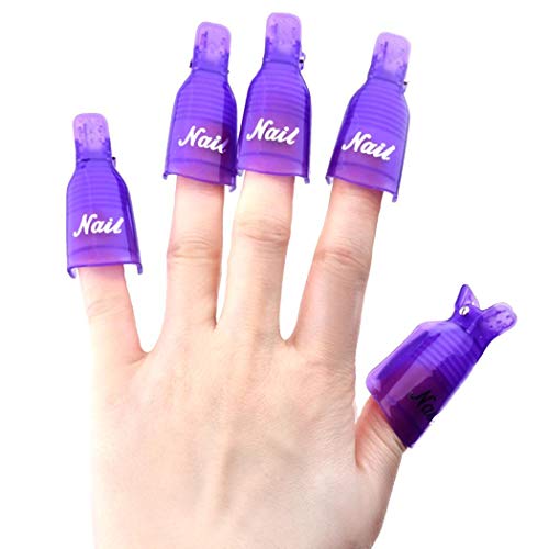 Zokeo UV Gel Polish Remover Wraps Plastic Soak Off Cap Clip Nail Art Tools Nail Polish Remover
