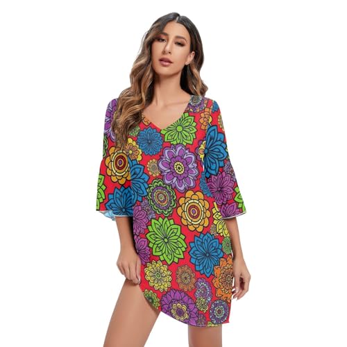 Robe fluide col V pour sublimer la silhouette sans marquer les formes