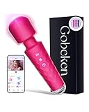 Gobeken Vibrator Vibration für frauen, Dildo APP-Steuerung, Sex Spielzeug für die Frau Paare Männer 10 Intensitäten, Vibratorensets für frauen 20 Frequenzen Sex Toys Rosa Massagestab