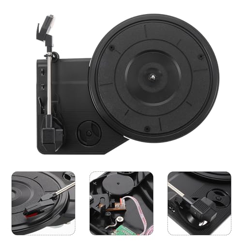 Tocadiscos retro con mecanismo avanzado y aguja resistente de vinilos 7