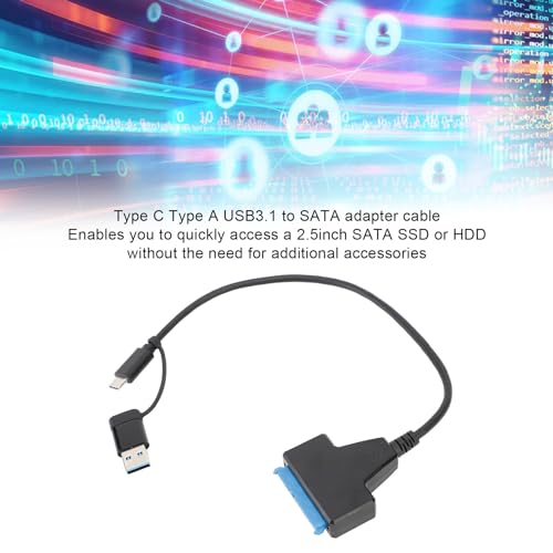 Cable adaptador SATA a USB C y USB A, 10Gbps USB 3.1 Gen 2 miniatura 6