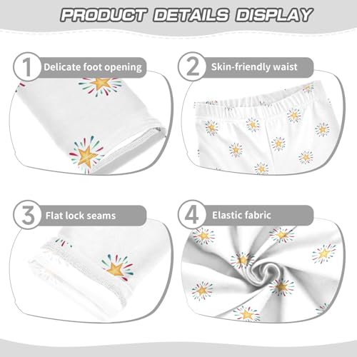 Golden Star Girls Leggings,Workout Leggings for Girls Toddler Athletic Legging Size for 3-10T3